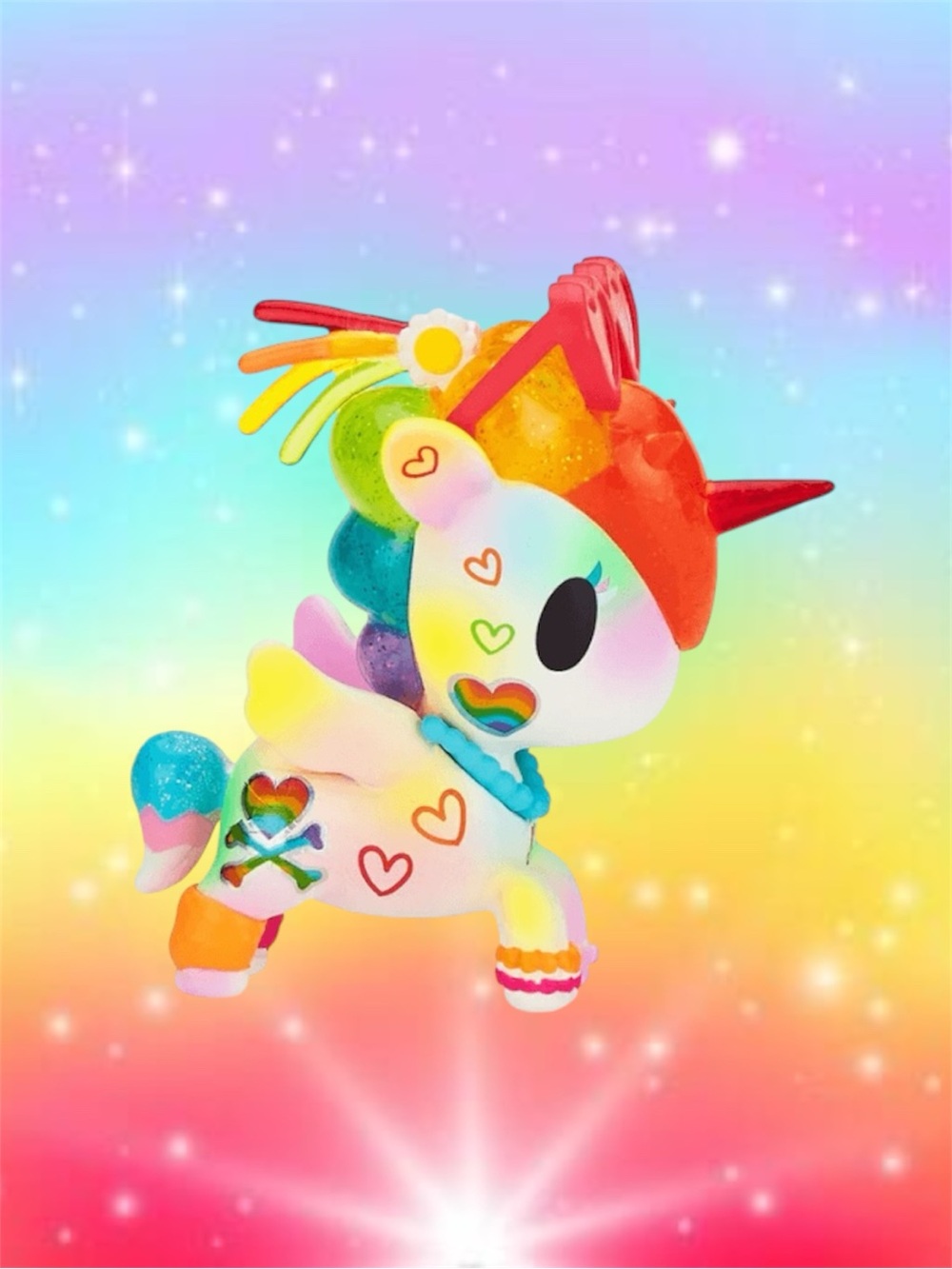 Tokidoki Pride Lulu Figure Unicorno Figurine Rainbow Love Colorful Hearts NEW